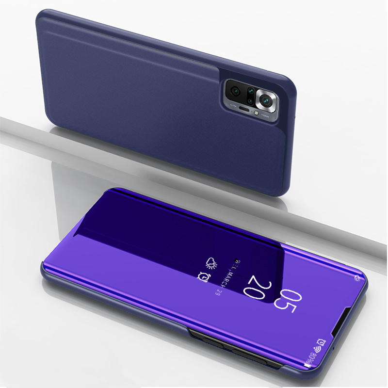 Bakeey-for-Xiaomi-Redmi-Note-10-Pro-Redmi-Note-10-Pro-Max-Case-Foldable-Flip-Plating-Mirror-Window-V-1846598-13