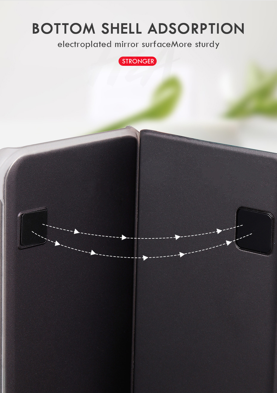 Bakeey-for-Xiaomi-Redmi-Note-10-Pro-Redmi-Note-10-Pro-Max-Case-Foldable-Flip-Plating-Mirror-Window-V-1846598-8