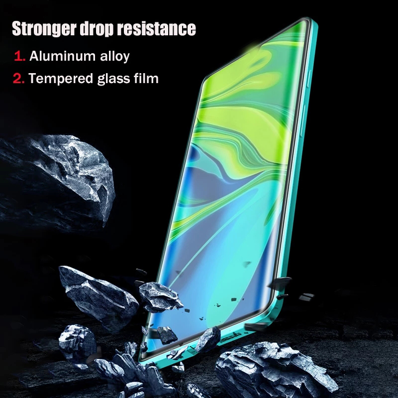 Bakeey-for-Xiaomi-Redmi-Note-10-Redmi-Note-10S-Case-2-in-1-Magnetic-Flip-Double-Sided-Tempered-Glass-1846627-3