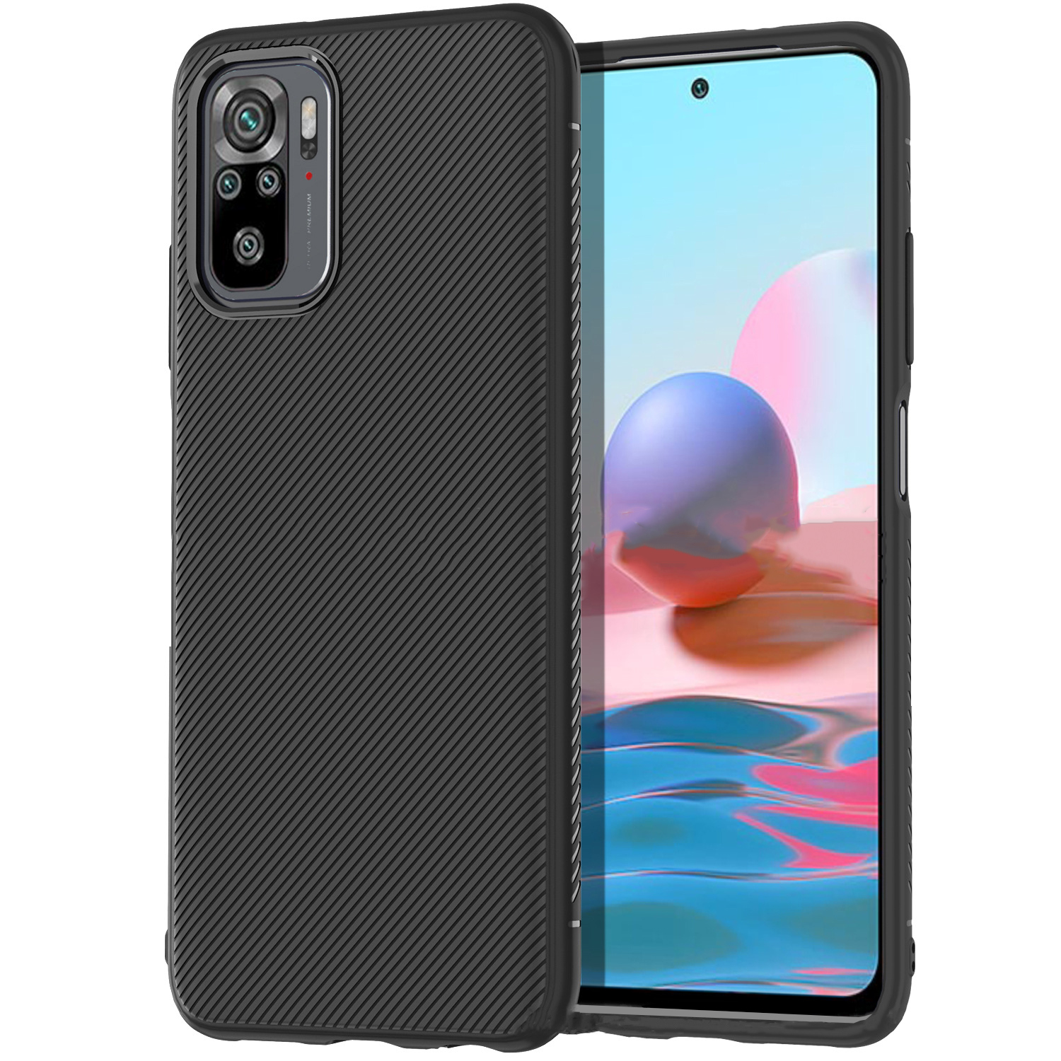 Bakeey-for-Xiaomi-Redmi-Note-10-Redmi-Note-10S-Case-Carbon-Fiber-Texture-Slim-Soft-Silicone-Shockpro-1848477-3