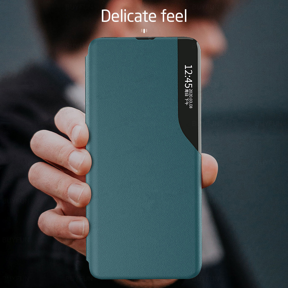 Bakeey-for-Xiaomi-Redmi-Note-10-Redmi-Note-10S-Case-Magnetic-Flip-Smart-Sleep-Window-View-Shockproof-1846599-8