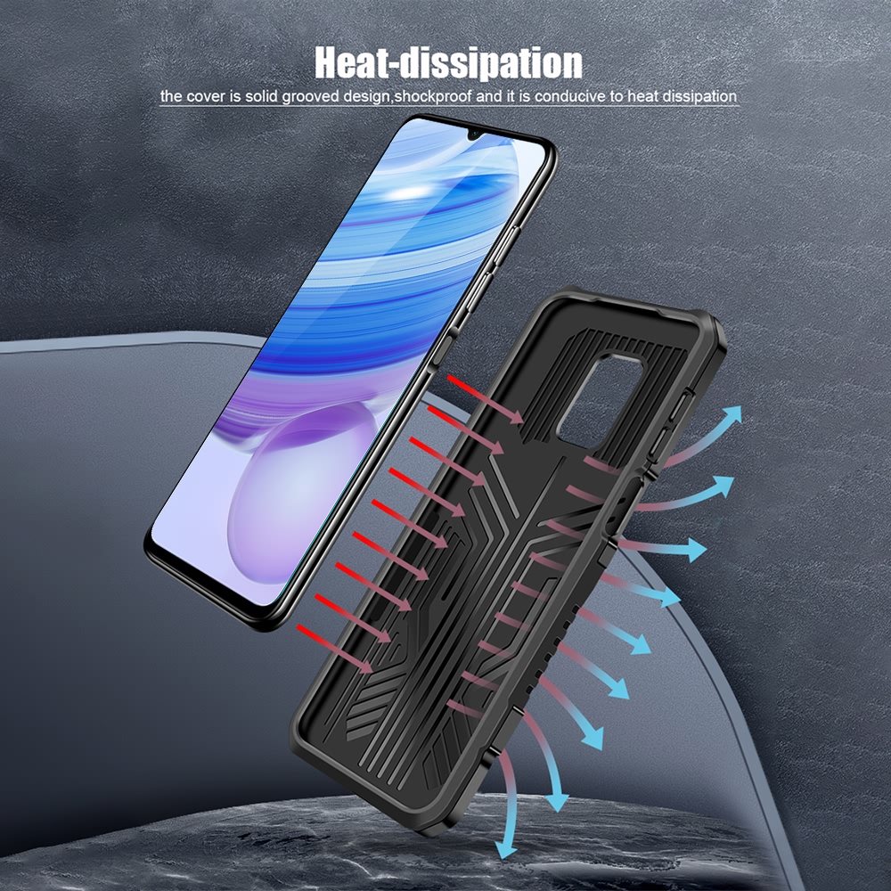 Bakeey-for-Xiaomi-Redmi-Note-9--Redmi-10X-4G-Case-Dual-Layer-Rugged-Armor-Magnetic-with-Belt-Clip-St-1761099-2