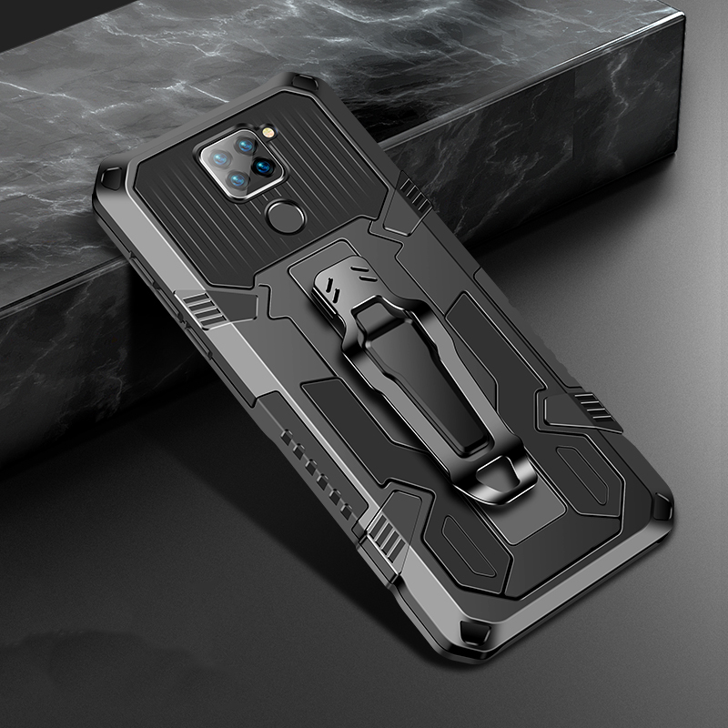 Bakeey-for-Xiaomi-Redmi-Note-9--Redmi-10X-4G-Case-Dual-Layer-Rugged-Armor-Magnetic-with-Belt-Clip-St-1761099-9