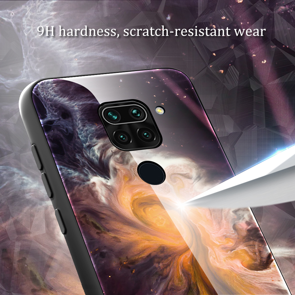 Bakeey-for-Xiaomi-Redmi-Note-9--Redmi-10X-4G-Case-Marble-Pattern-Colorful-Tempered-Glass-Shockproof--1735281-3