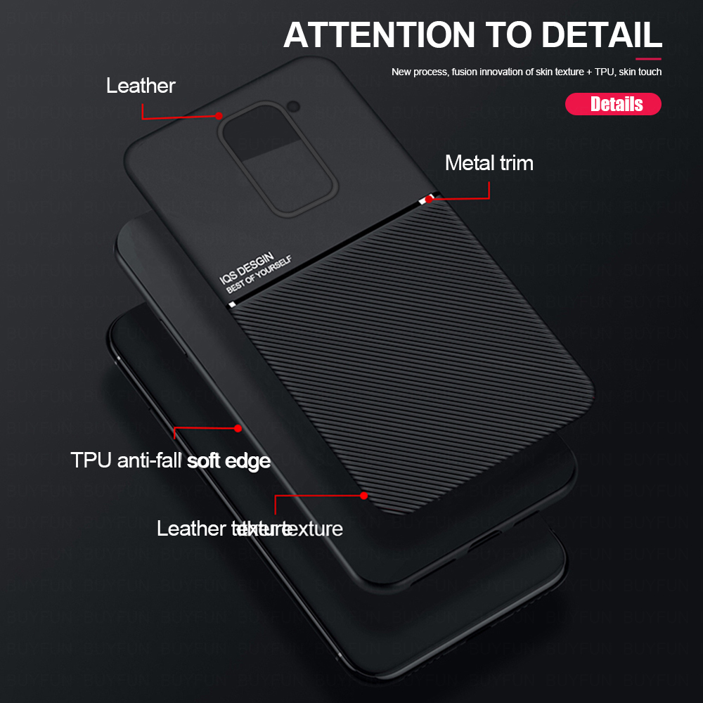 Bakeey-for-Xiaomi-Redmi-Note-9--Redmi-10X-4G-Magnetic-Texture-Non-slip-Leather-TPU-Shockproof-Protec-1768214-3