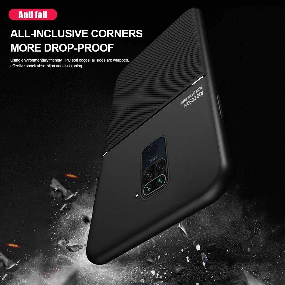 Bakeey-for-Xiaomi-Redmi-Note-9--Redmi-10X-4G-Magnetic-Texture-Non-slip-Leather-TPU-Shockproof-Protec-1768214-4