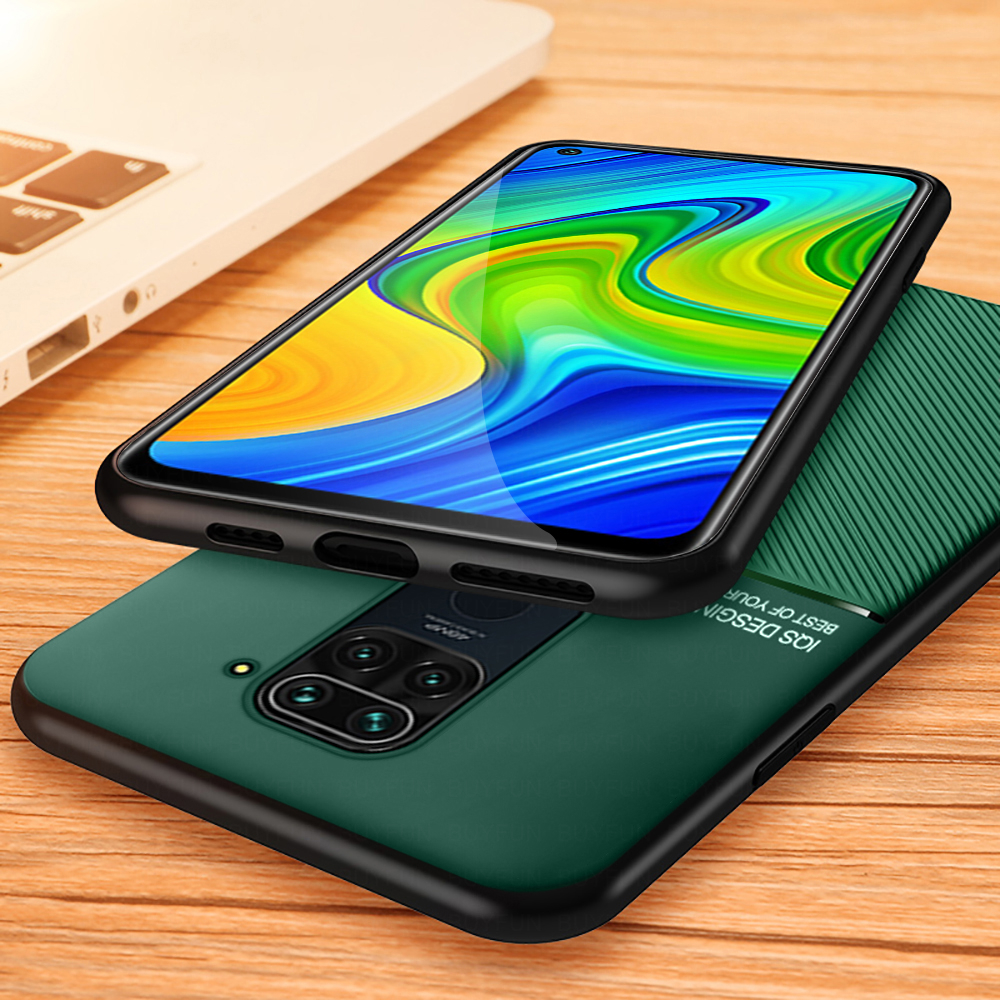 Bakeey-for-Xiaomi-Redmi-Note-9--Redmi-10X-4G-Magnetic-Texture-Non-slip-Leather-TPU-Shockproof-Protec-1768214-7