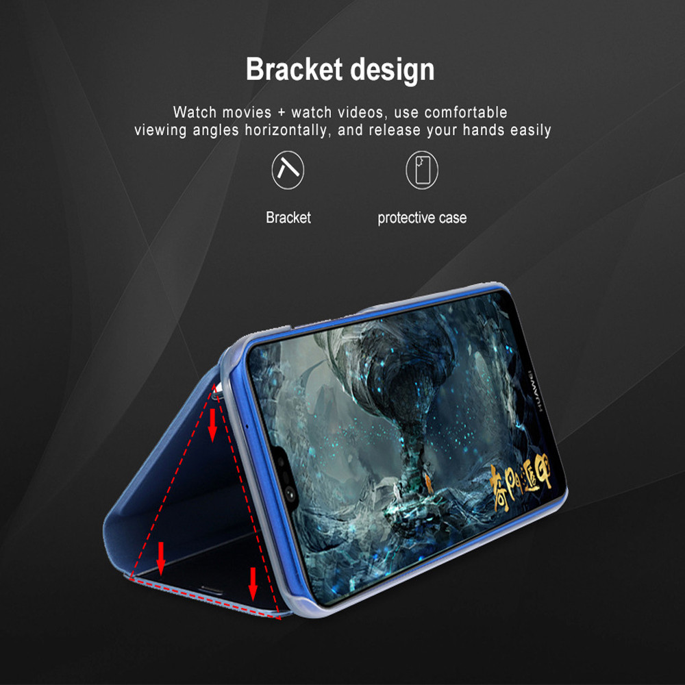 Bakeey-for-Xiaomi-Redmi-Note-9-Case-Plating-Mirror-Window-Shockproof-Flip-Full-Cover-Protective-Case-1690416-7