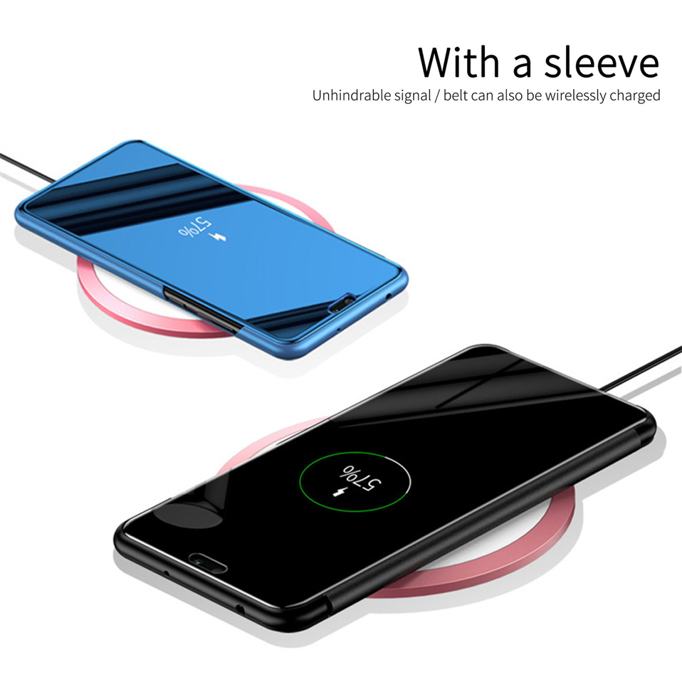 Bakeey-for-Xiaomi-Redmi-Note-9-Case-Plating-Mirror-Window-Shockproof-Flip-Full-Cover-Protective-Case-1690416-9