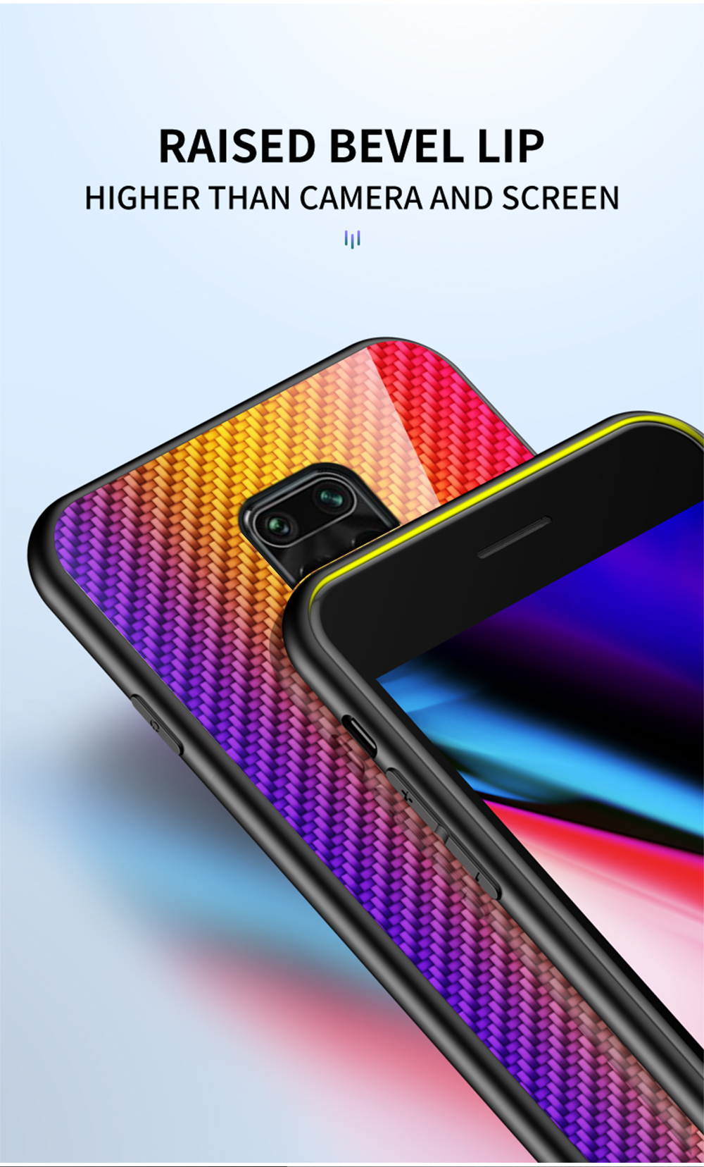 Bakeey-for-Xiaomi-Redmi-Note-9S--Redmi-Note-9-Pro-Case-Carbon-Fiber-Pattern-Gradient-Color-Tempered--1707247-9