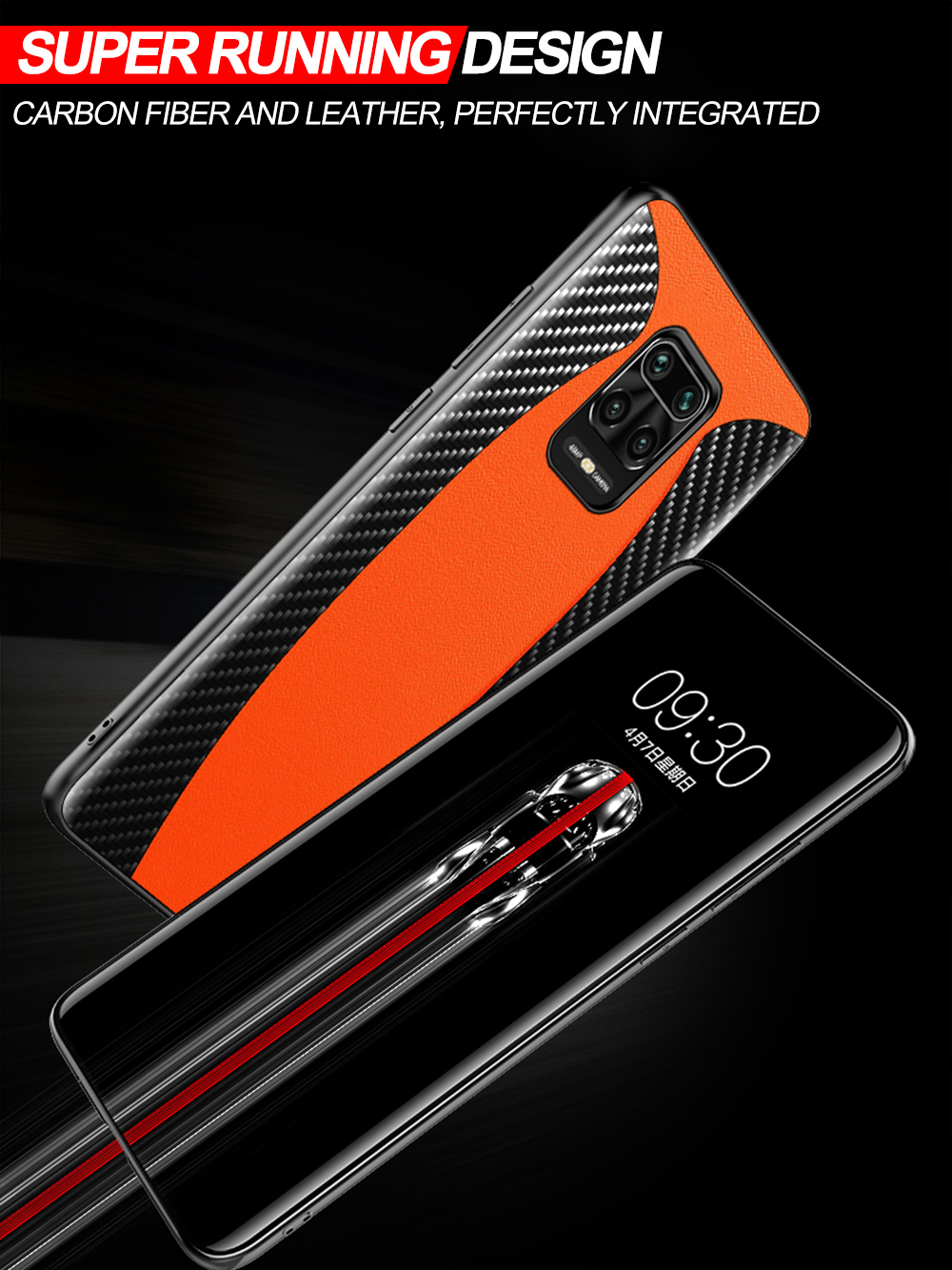 Bakeey-for-Xiaomi-Redmi-Note-9S--Redmi-Note-9-Pro-Case-Sports-Car-Pattern-Design-Carbon-Fiber-Leathe-1685211-3