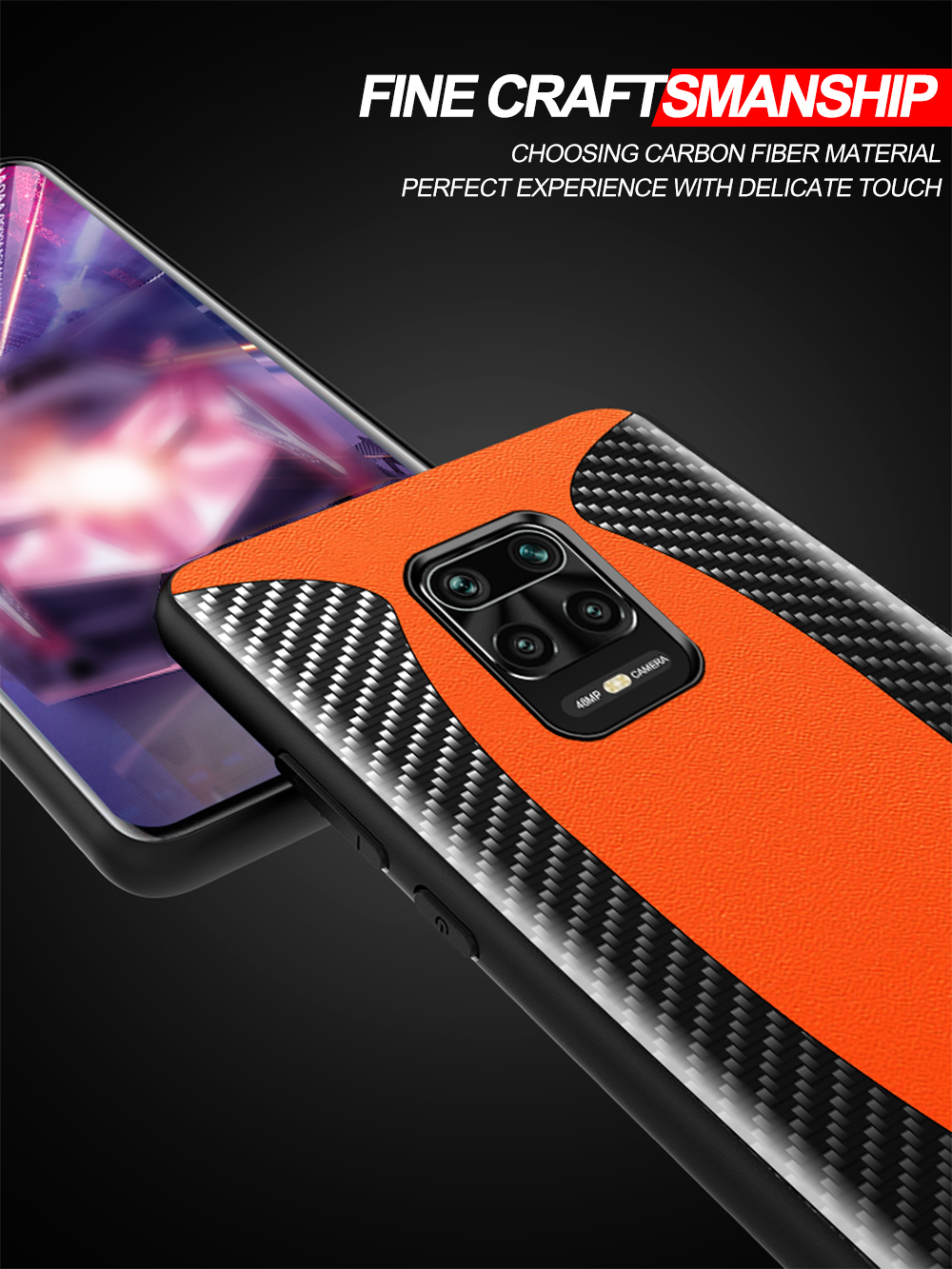 Bakeey-for-Xiaomi-Redmi-Note-9S--Redmi-Note-9-Pro-Case-Sports-Car-Pattern-Design-Carbon-Fiber-Leathe-1685211-4