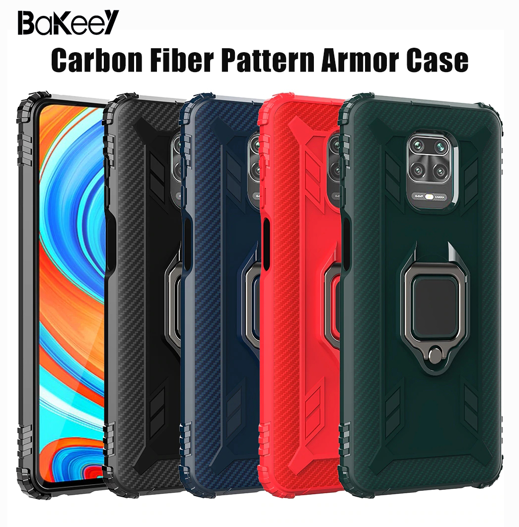 Bakeey-for-Xiaomi-Redmi-Note-9S--Xiaomi-Redmi-Note-9-Pro-Case-Carbon-Fiber-Pattern-Armor-Shockproof--1697135-1