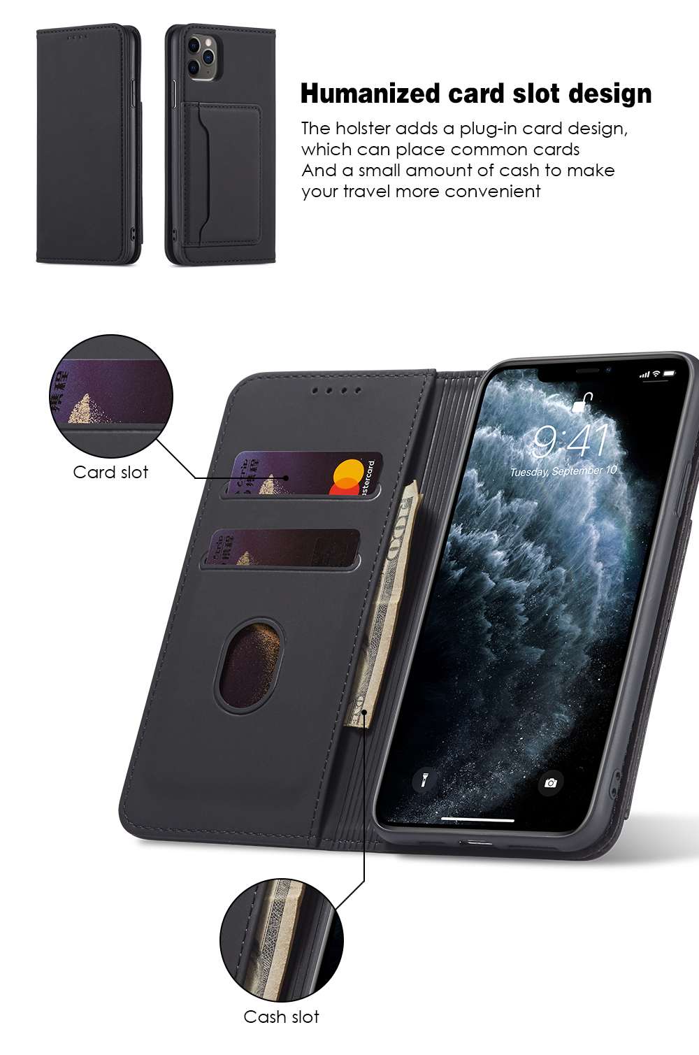 Bakeey-for-iPhone-11-Pro-Case-Business-Flip-Magnetic-with-Multi-Card-Slots-Wallet-Shockproof-PU-Leat-1763247-3