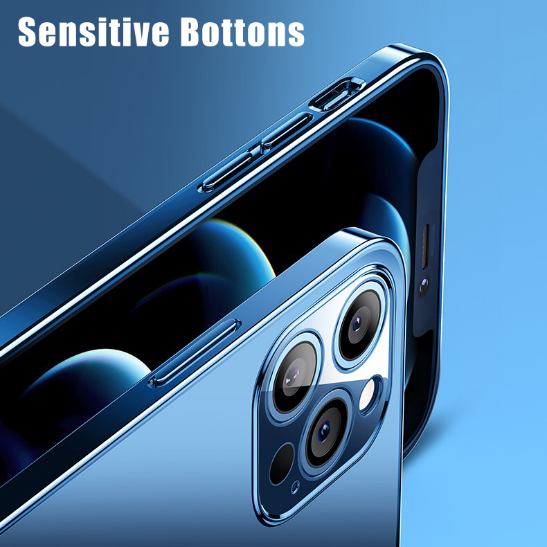 Bakeey-for-iPhone-11-Pro-Max--11--11-Pro-Case-Plating-Ultra-Thin-Transparent-Non-Yellow-Shockproof-S-1757897-6