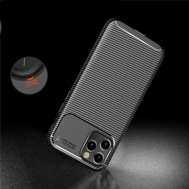 Bakeey-for-iPhone-12-12-Pro-61quot-Case-Luxury-Carbon-Fiber-Pattern-with-Lens-Protector-Shockproof-S-1782453-4