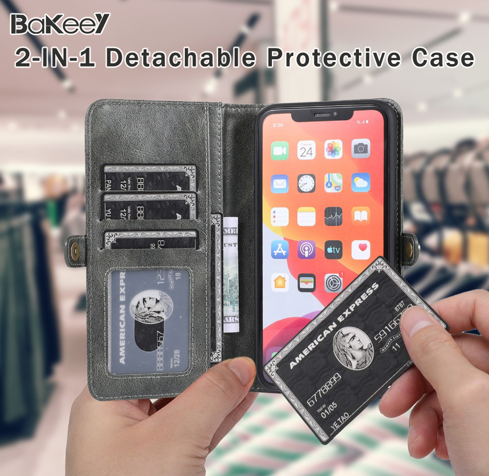 Bakeey-for-iPhone-12-Mini-Case-2-IN-1-Detachable-Magnetic-Flip-with-Multi-Card-Slot-Wallet-PU-Leathe-1756545-1