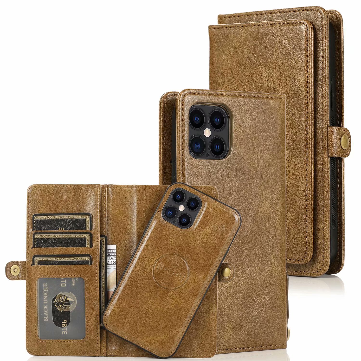 Bakeey-for-iPhone-12-Mini-Case-2-IN-1-Detachable-Magnetic-Flip-with-Multi-Card-Slot-Wallet-PU-Leathe-1756545-11