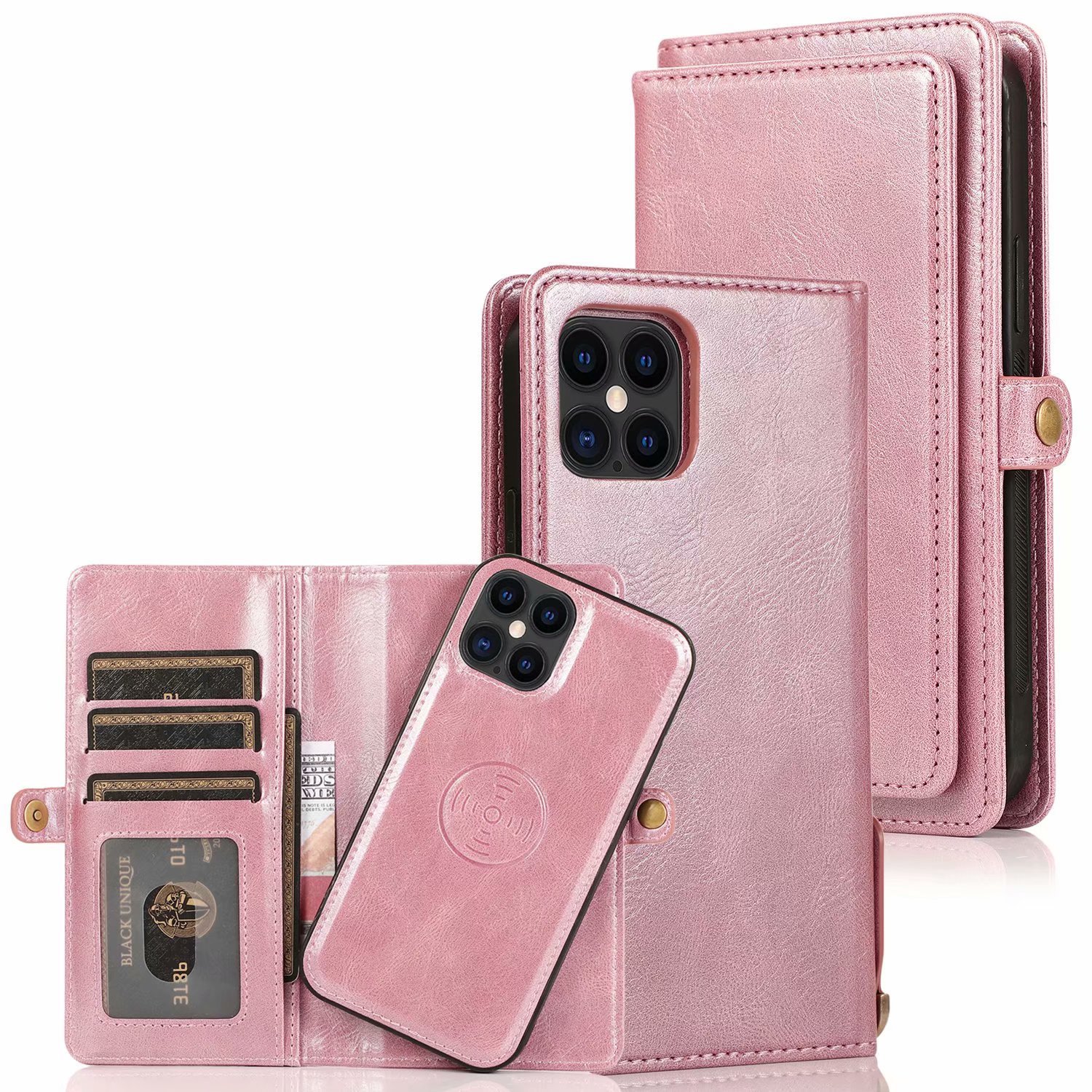 Bakeey-for-iPhone-12-Mini-Case-2-IN-1-Detachable-Magnetic-Flip-with-Multi-Card-Slot-Wallet-PU-Leathe-1756545-12