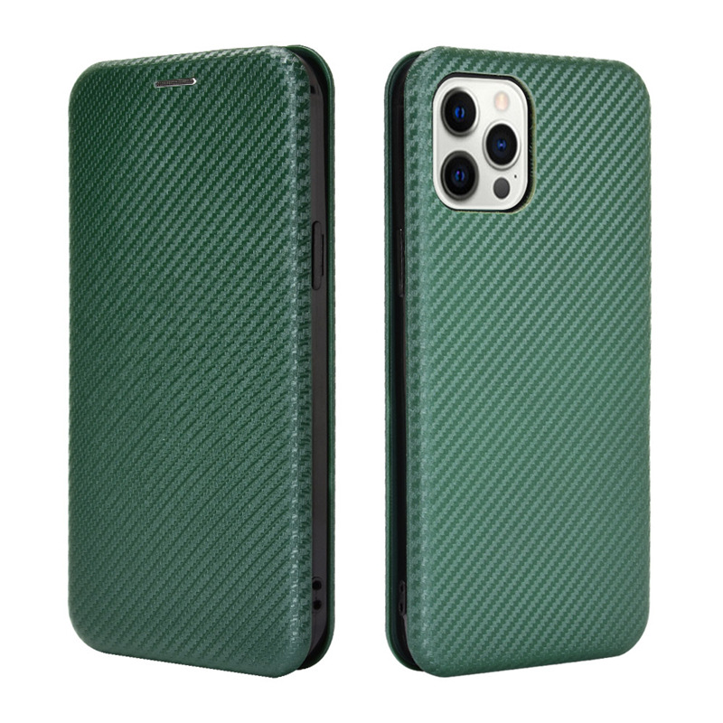 Bakeey-for-iPhone-12-Pro--12--12-Mini--12-Pro-Max-Case-Carbon-Fiber-Pattern-Flip-with-Card-Slot-Stan-1777267-13