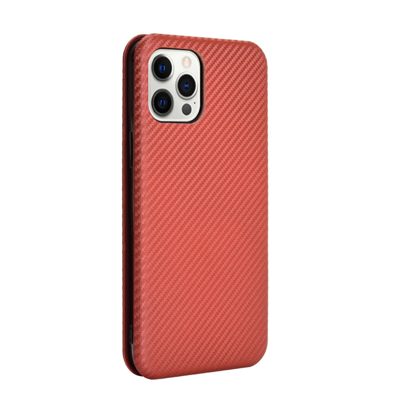 Bakeey-for-iPhone-12-Pro--12--12-Mini--12-Pro-Max-Case-Carbon-Fiber-Pattern-Flip-with-Card-Slot-Stan-1777267-10