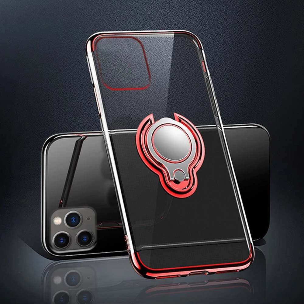 Bakeey-for-iPhone-12-Pro--12-Case-Plating-Transparent-with-Ring-Holder-Shockproof-Soft-TPU-Protectiv-1757007-2