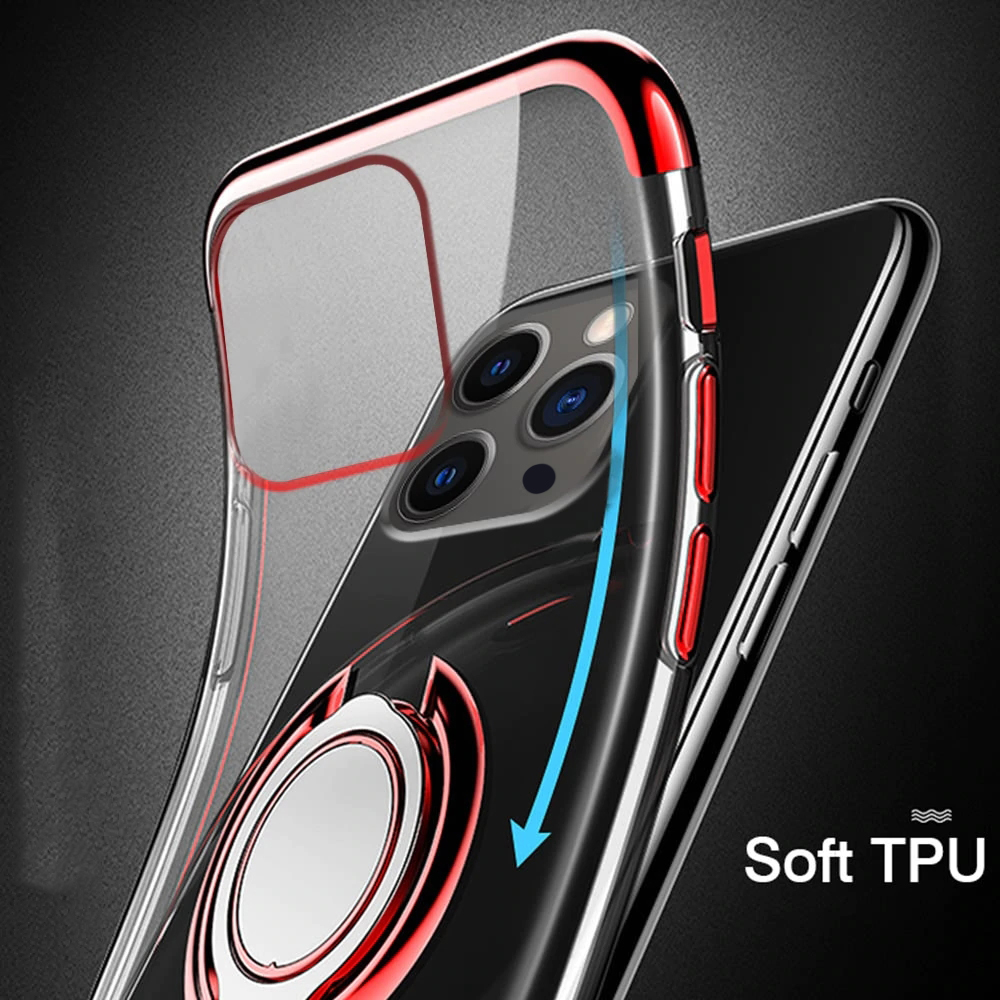 Bakeey-for-iPhone-12-Pro--12-Case-Plating-Transparent-with-Ring-Holder-Shockproof-Soft-TPU-Protectiv-1757007-5