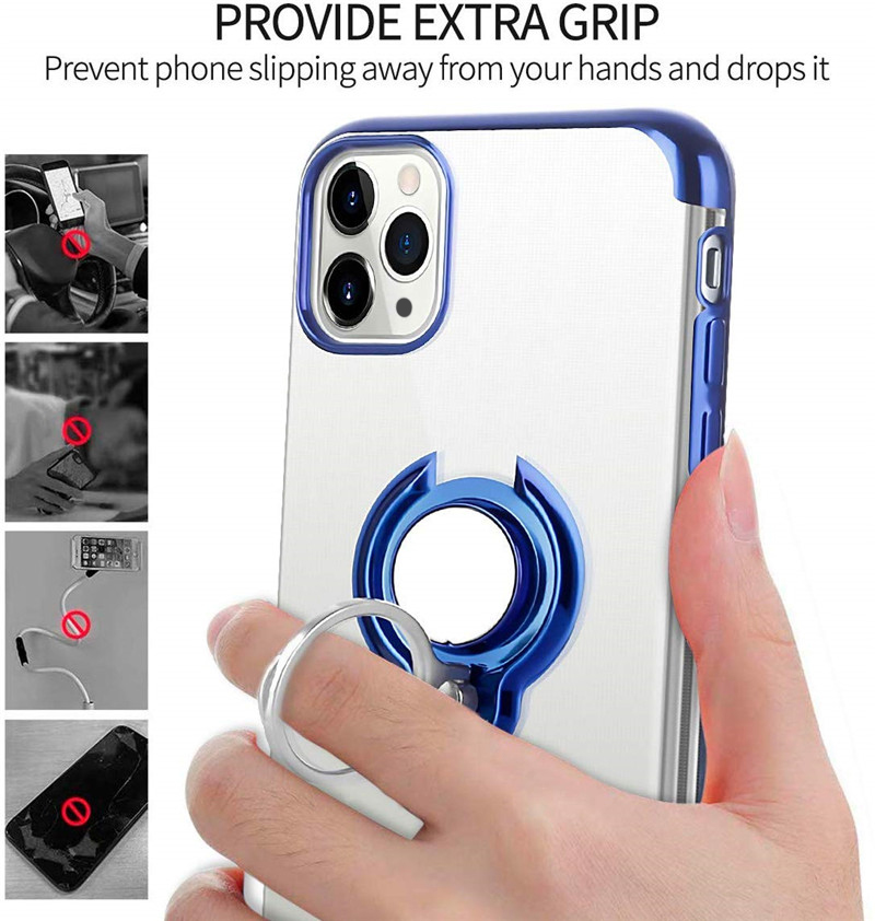 Bakeey-for-iPhone-12-Pro--12-Case-Plating-Transparent-with-Ring-Holder-Shockproof-Soft-TPU-Protectiv-1757007-8