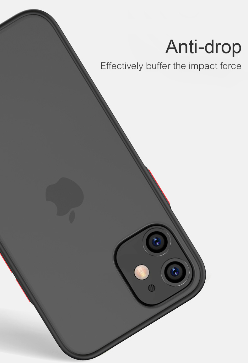 Bakeey-for-iPhone-12-Pro--12-Case-Shockproof-Anti-Fingerprint-Matte-Translucent-Hard-PC--Soft-TPU-Ed-1770267-8