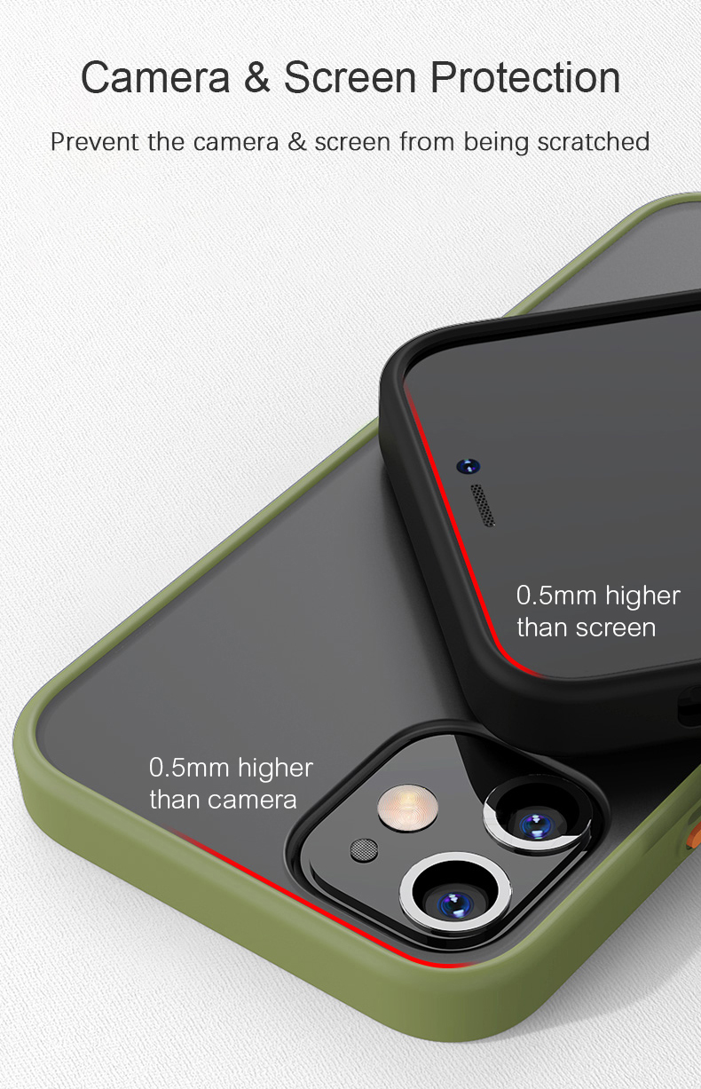 Bakeey-for-iPhone-12-Pro--12-Case-Shockproof-Anti-Fingerprint-Matte-Translucent-Hard-PC--Soft-TPU-Ed-1770267-9