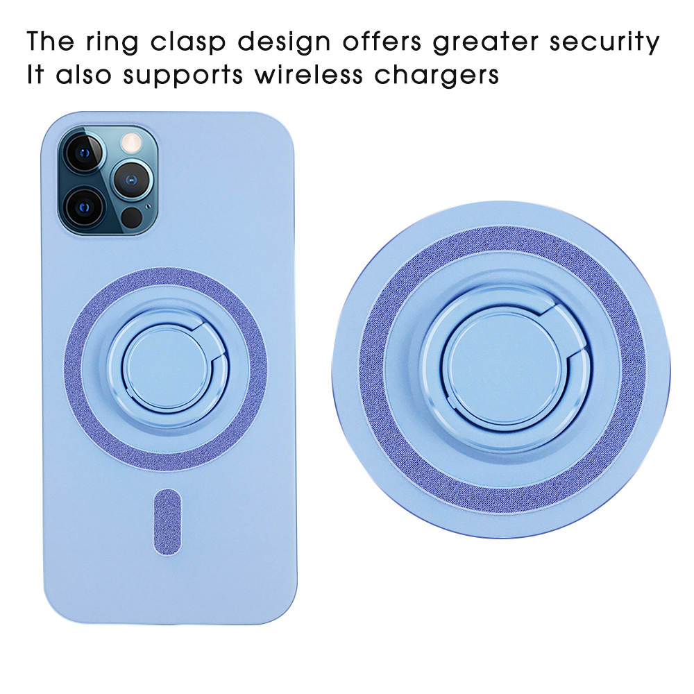 Bakeey-for-iPhone-12-Pro--12-Case-Support-Magsafe-with-Ring-Holder-Smooth-Shockproof-Soft-Liquid-Sil-1794897-2