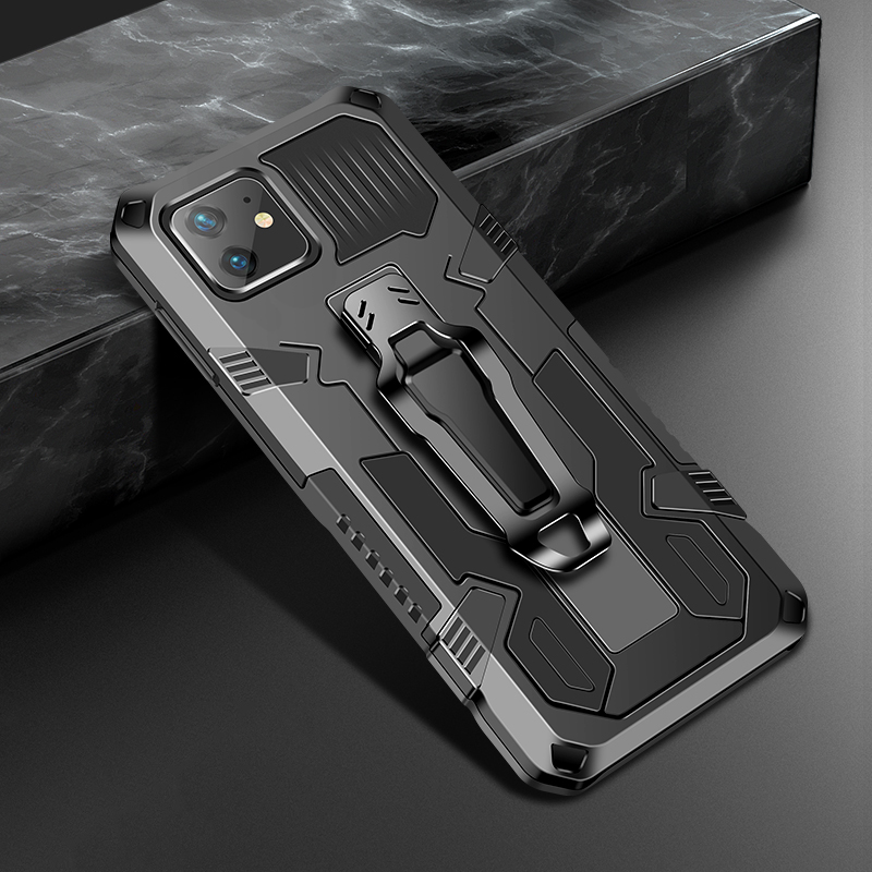 Bakeey-for-iPhone-12-Pro-Max--12--12-Mini--12-Pro-Case-Dual-Layer-Rugged-Armor-Magnetic-with-Belt-Cl-1761757-17