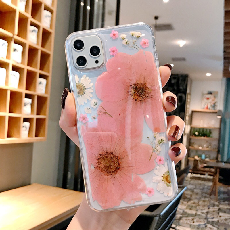 Bakeey-for-iPhone-12-Pro-Max--12--12-Pro--12-Mini-Case-Ins-Style-Dried-Flower-Pattern-Transparent-No-1778024-3