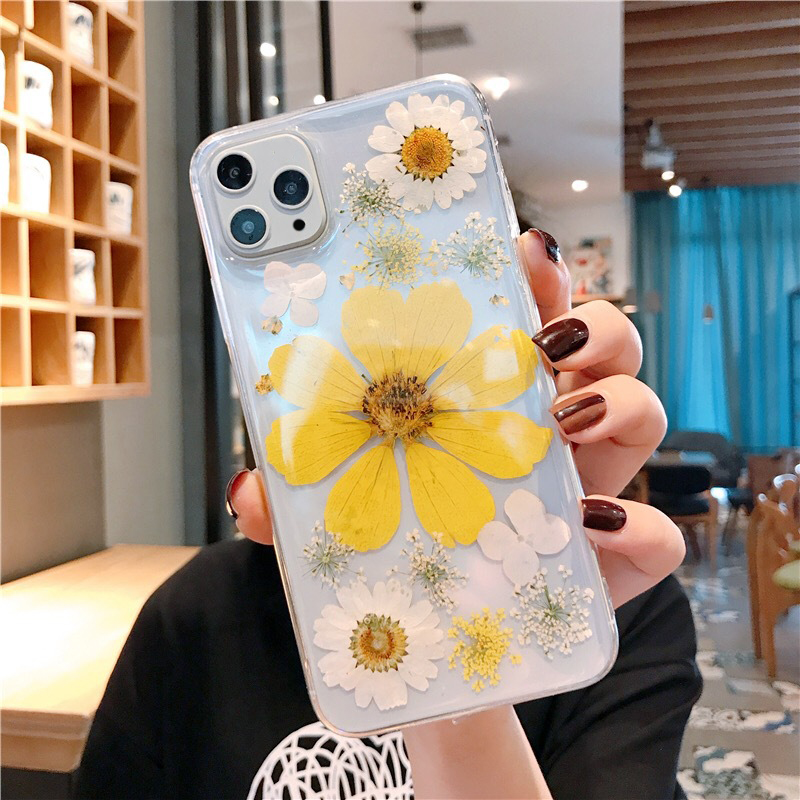 Bakeey-for-iPhone-12-Pro-Max--12--12-Pro--12-Mini-Case-Ins-Style-Dried-Flower-Pattern-Transparent-No-1778024-5