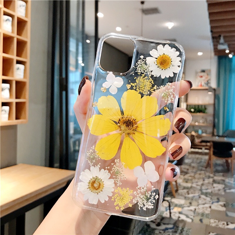 Bakeey-for-iPhone-12-Pro-Max--12--12-Pro--12-Mini-Case-Ins-Style-Dried-Flower-Pattern-Transparent-No-1778024-7