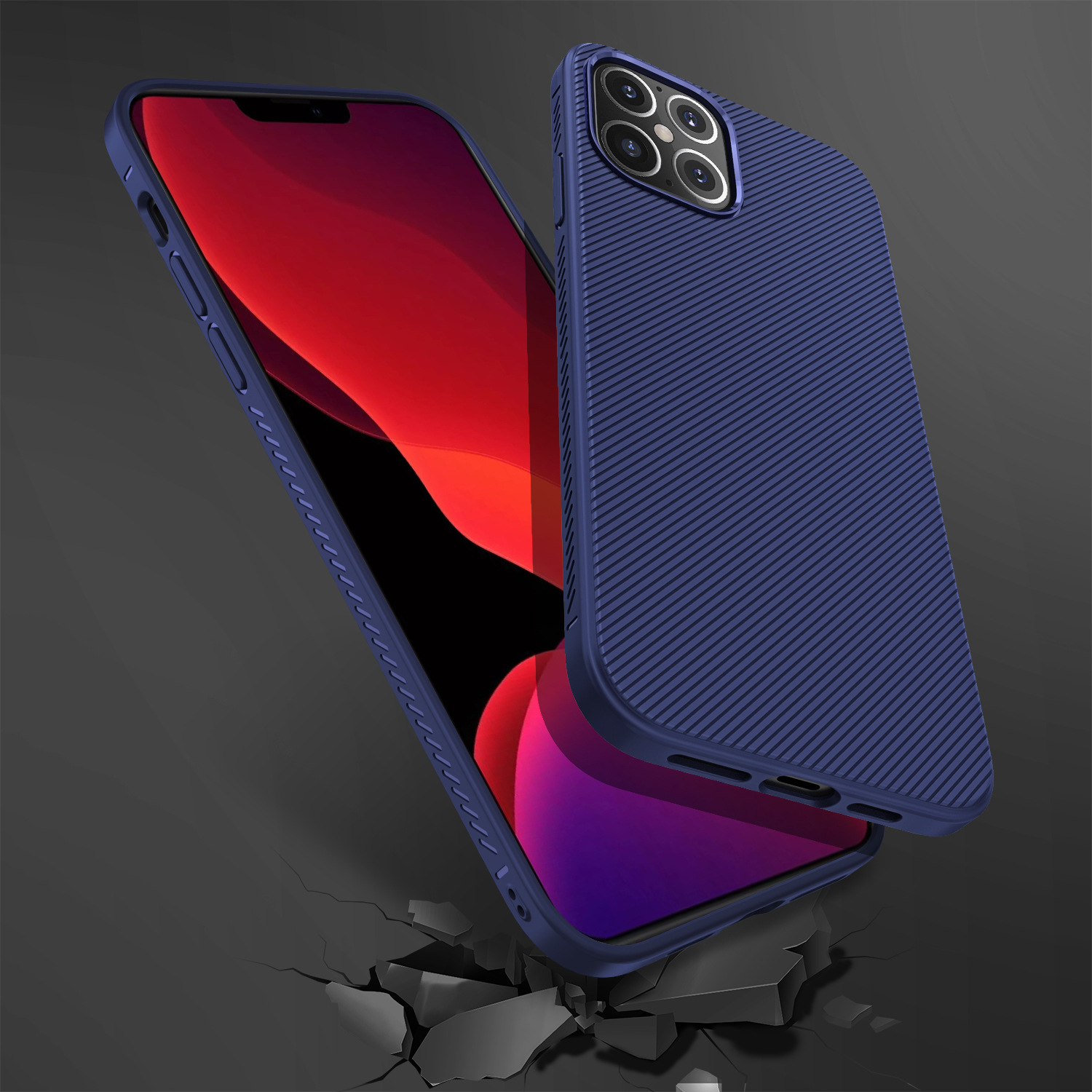 Bakeey-for-iPhone-12-Pro-Max-67-inch-Case-Carbon-Fiber-Texture-Slim-Soft-Silicone-Shockproof-Protect-1761529-4