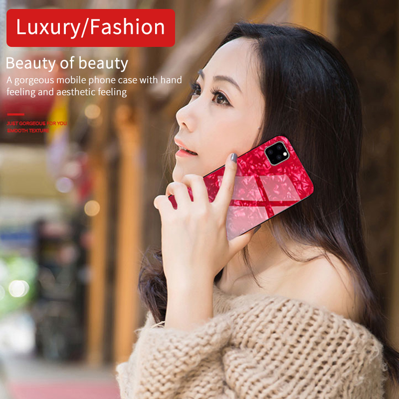 Bakeey-for-iPhone-12-Pro-Max-67-inch-Case-Luxury-TPU--Glass-Shockproof-Shell-Protective-Case-Cover-1812557-1