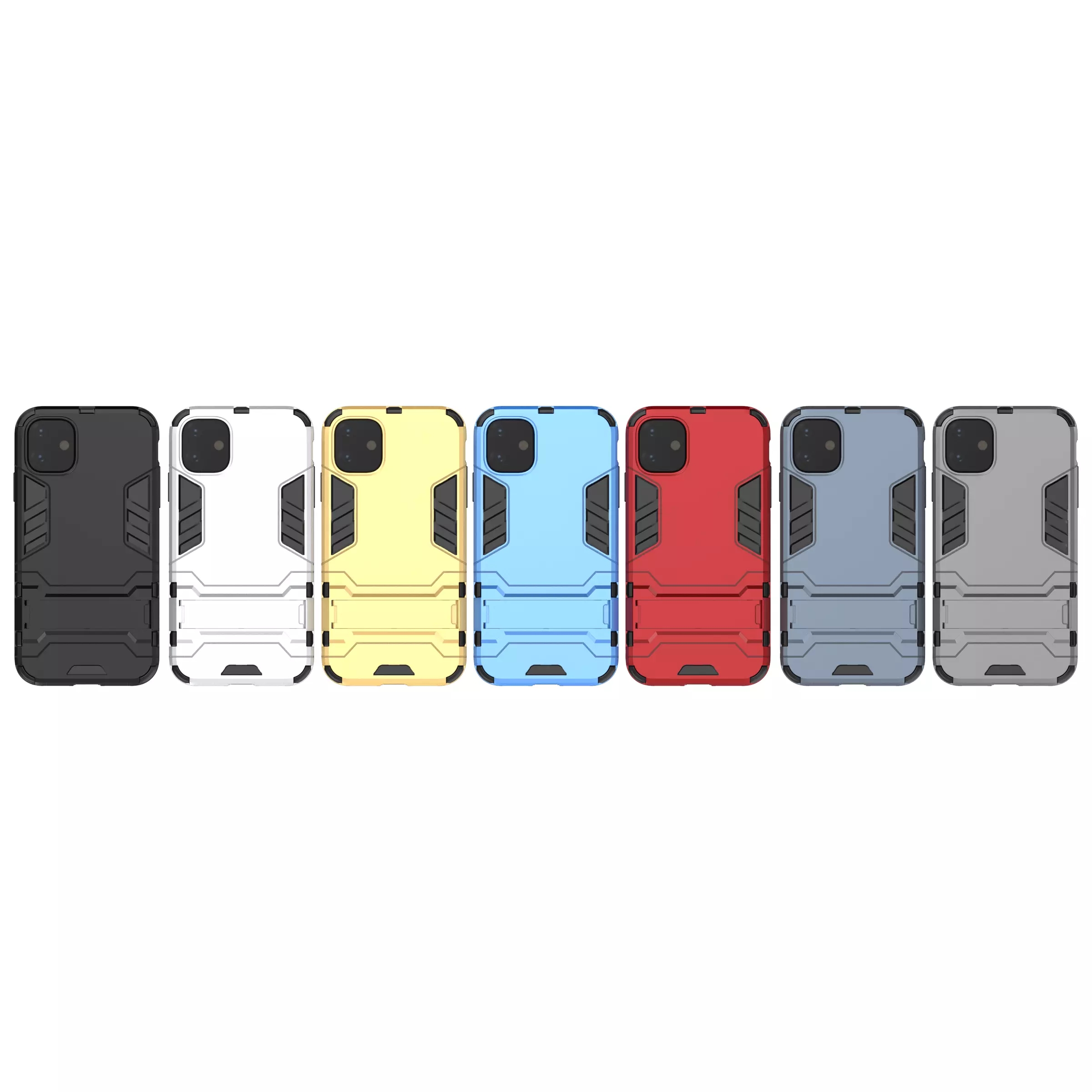 Bakeey-for-iPhone-12-Pro-Max-67quot-Armor-Shockproof-with-Stand-Holder-Back-Cover-Protective-Case-1756293-1