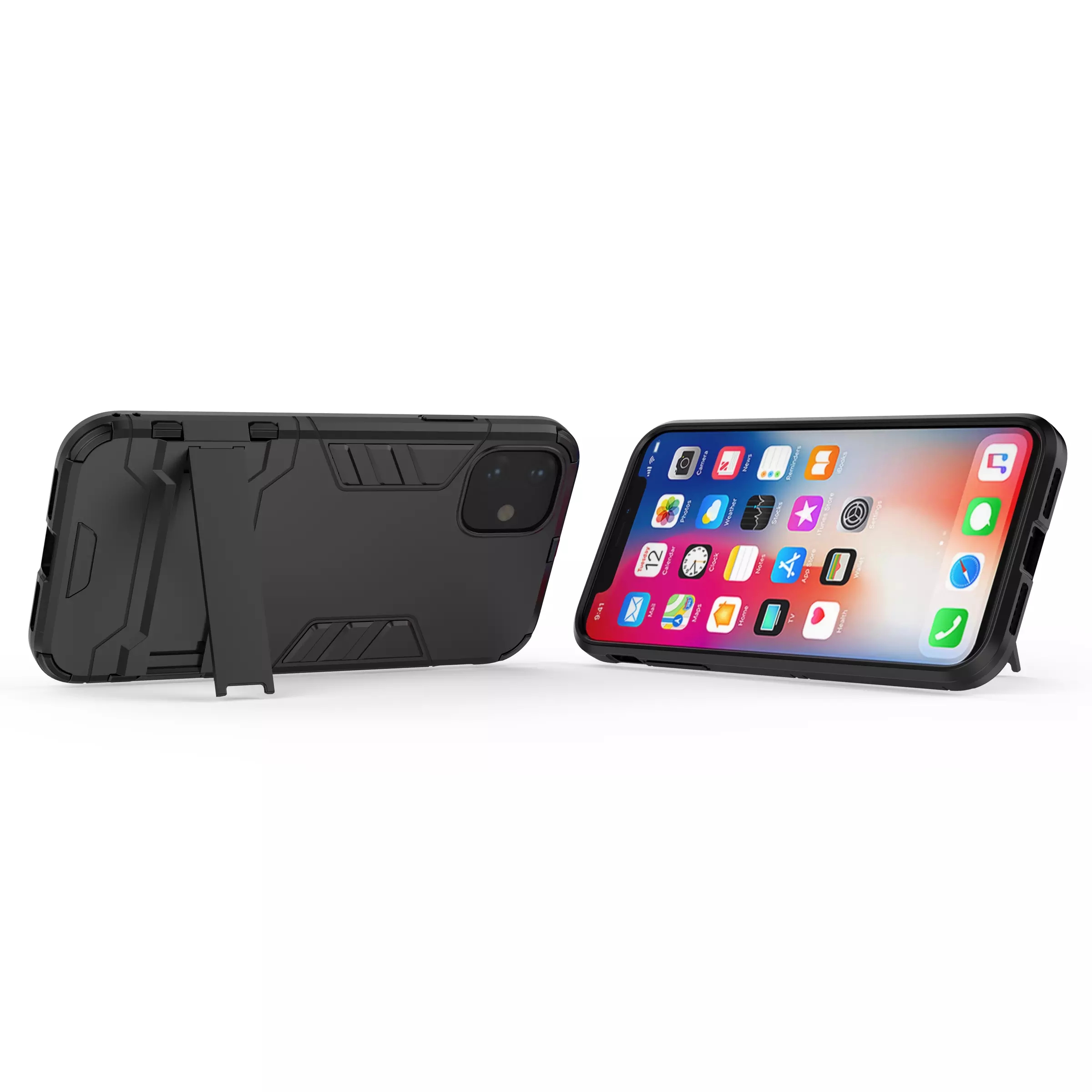 Bakeey-for-iPhone-12-Pro-Max-67quot-Armor-Shockproof-with-Stand-Holder-Back-Cover-Protective-Case-1756293-3