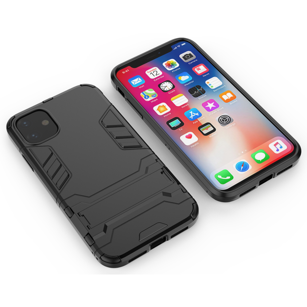 Bakeey-for-iPhone-12-Pro-Max-67quot-Armor-Shockproof-with-Stand-Holder-Back-Cover-Protective-Case-1756293-4
