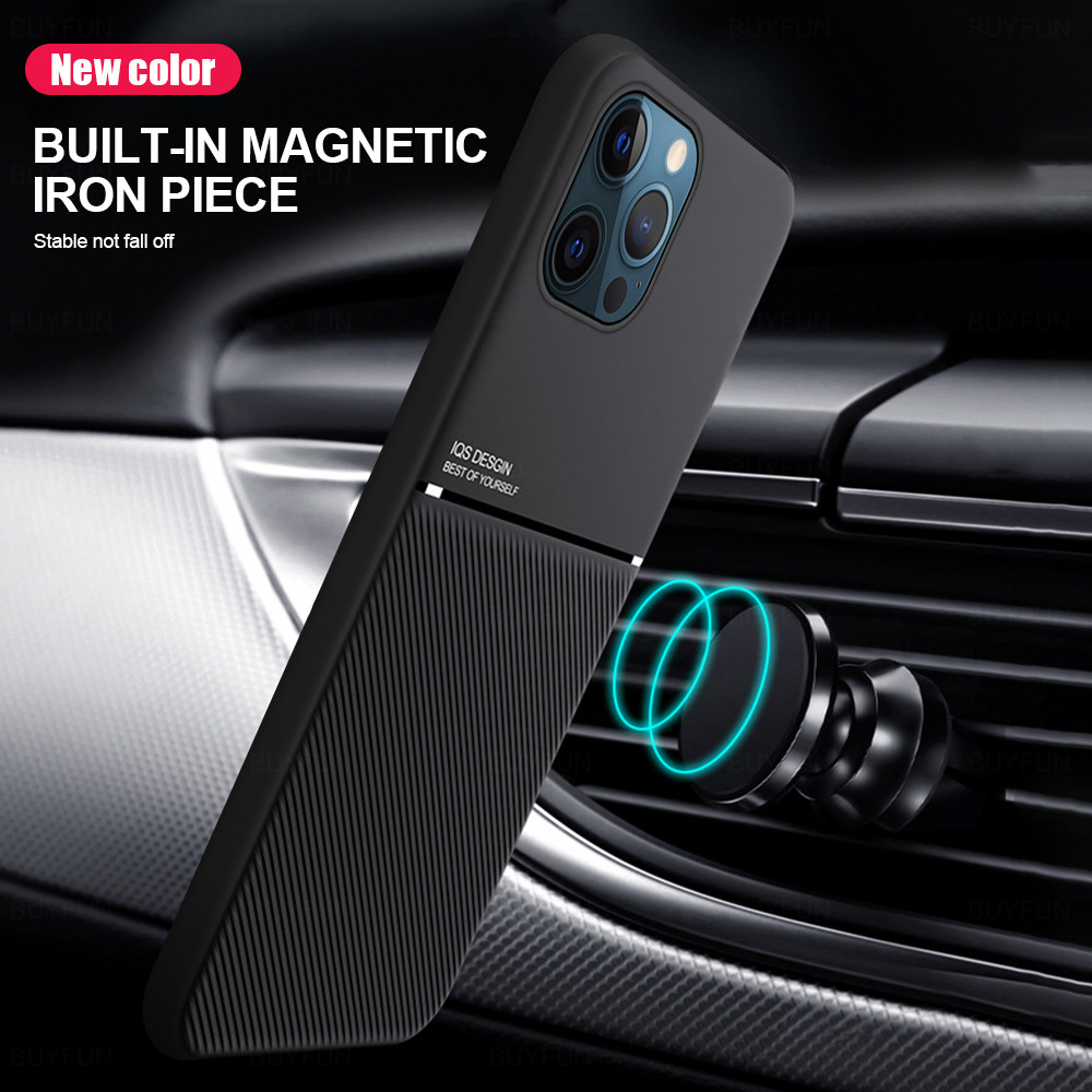 Bakeey-for-iPhone-12-Pro-Max-Case-Magnetic-Leather-Texture-Non-Slip-TPU-Shockproof-Protective-Case-B-1758957-6