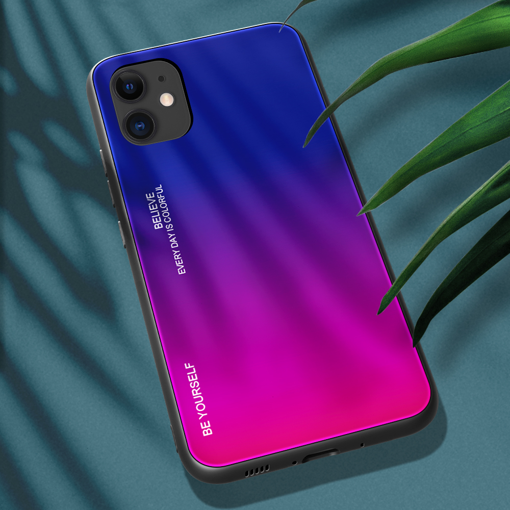 Bakeey-for-iPhone-12-for-iPhone-12-Pro-61-inch-Case-Gradient-Color-Tempered-Glass-Shockproof-Scratch-1754902-11