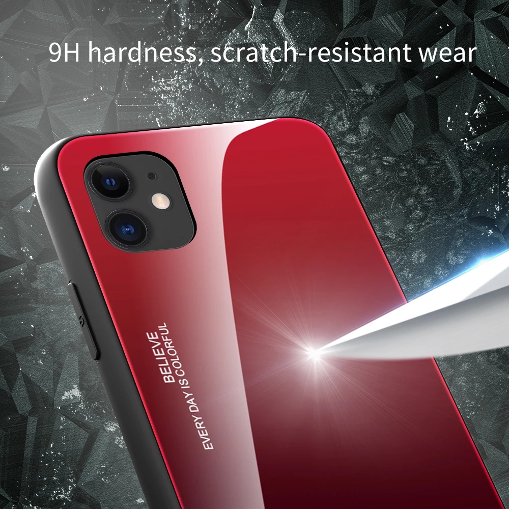 Bakeey-for-iPhone-12-for-iPhone-12-Pro-61-inch-Case-Gradient-Color-Tempered-Glass-Shockproof-Scratch-1754902-9
