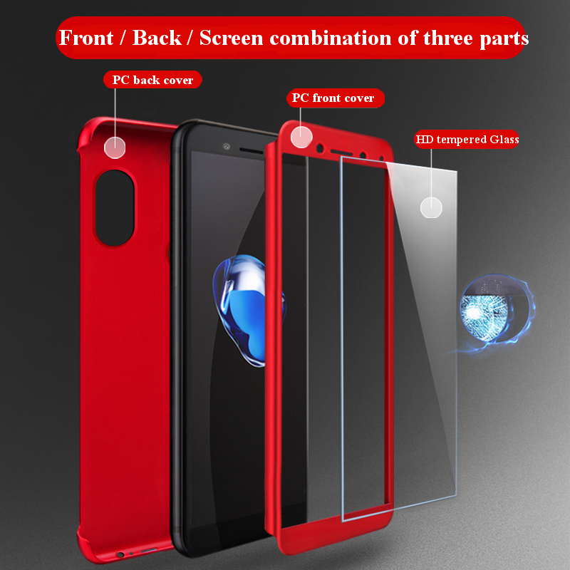 Bakeeytrade-2-in-1-Double-Dip-360deg-Full-Protection-PC-With-Screen-Protector-for-Xiaomi-Redmi-Note--1329069-1