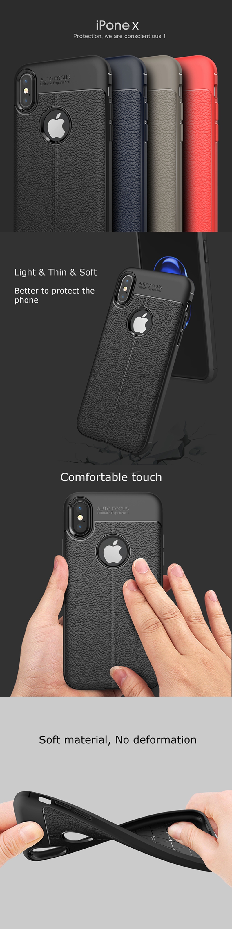 Bakeeytrade-Anti-Fingerprint-Soft-TPU-Litchi-Leather-Case-Cover-for-iPhone-X787Plus8Plus6Plus6sPlus-1203025-1