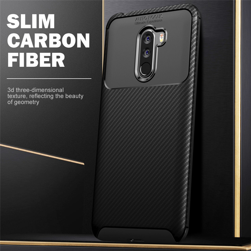 Bakeeytrade-Carbon-Fiber-Pattern-Shockproof-Silicone-Back-Cover-Protective-Case-for-Xiaomi-Pocophone-1380211-1