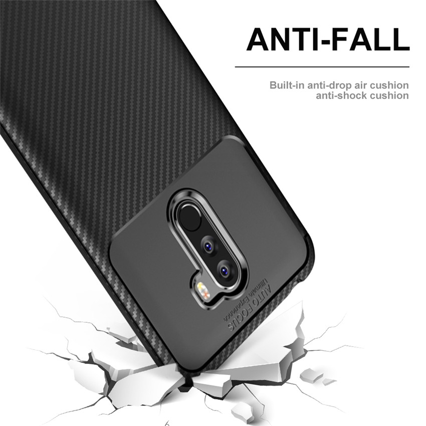 Bakeeytrade-Carbon-Fiber-Pattern-Shockproof-Silicone-Back-Cover-Protective-Case-for-Xiaomi-Pocophone-1380211-2