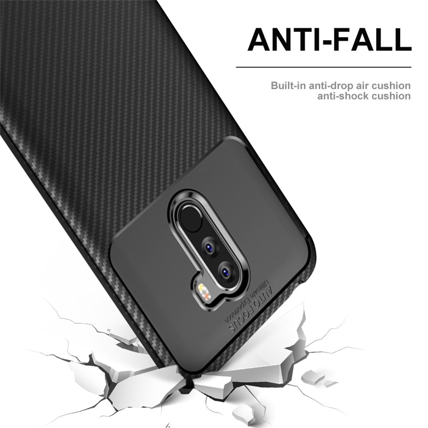 Bakeeytrade-Carbon-Fiber-Pattern-Shockproof-Silicone-Back-Cover-Protective-Case-for-Xiaomi-Pocophone-1380211-2