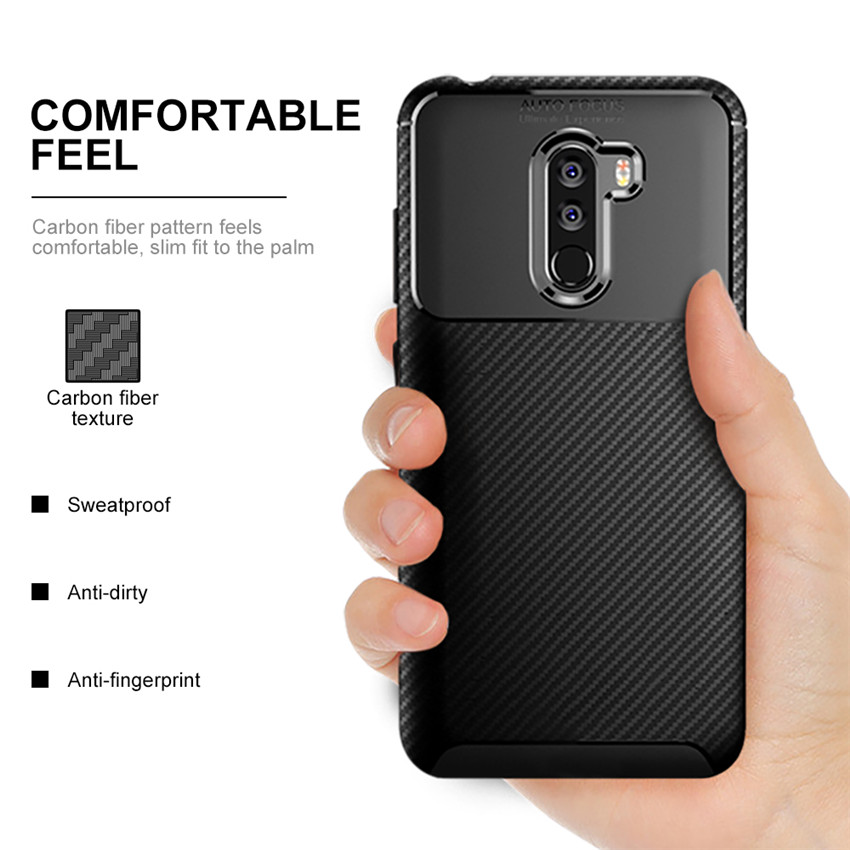 Bakeeytrade-Carbon-Fiber-Pattern-Shockproof-Silicone-Back-Cover-Protective-Case-for-Xiaomi-Pocophone-1380211-3