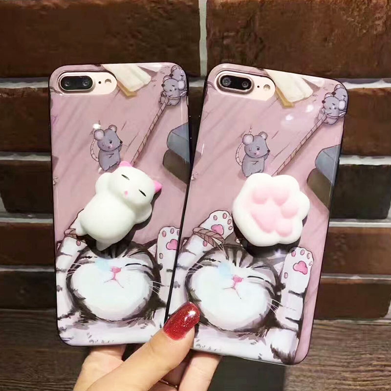 Bakeeytrade-Cartoon-3D-Squishy-Squeeze-Slow-Rising-Soft-Lazy-Cat-Claws-PC-Case-for-iPhone-6-6s6-6sPl-1173611-1